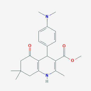 molecular formula C22H28N2O3 B11700421 Methyl 4-[4-(dimethylamino)phenyl]-2,7,7-trimethyl-5-oxo-1,4,5,6,7,8-hexahydroquinoline-3-carboxylate 