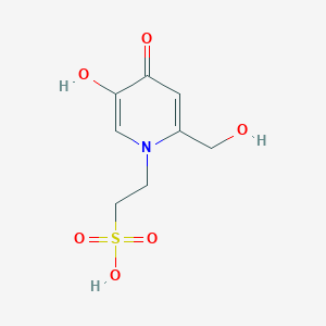 molecular formula C8H11NO6S B117008 1-(3-Hydroxy-6-(hydroxymethyl)-4-oxopyridyl)-2-ethanesulfonic acid CAS No. 151778-99-3