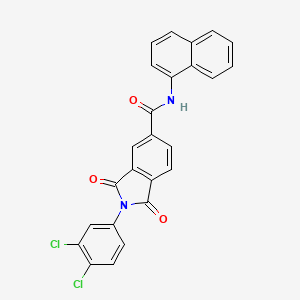 molecular formula C25H14Cl2N2O3 B11700816 2-(3,4-dichlorophenyl)-N-(naphthalen-1-yl)-1,3-dioxo-2,3-dihydro-1H-isoindole-5-carboxamide 