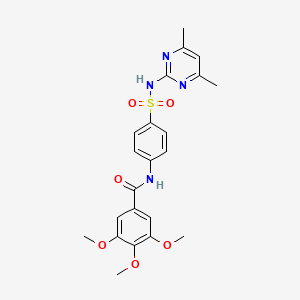molecular formula C22H24N4O6S B11701073 N-{4-[(4,6-dimethylpyrimidin-2-yl)sulfamoyl]phenyl}-3,4,5-trimethoxybenzamide 