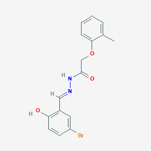 molecular formula C16H15BrN2O3 B11701156 N'-[(E)-(5-bromo-2-hydroxyphenyl)methylidene]-2-(2-methylphenoxy)acetohydrazide CAS No. 302947-79-1