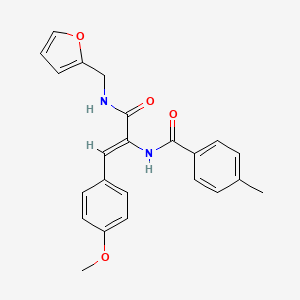 molecular formula C23H22N2O4 B11701206 N-[(1Z)-3-[(furan-2-ylmethyl)amino]-1-(4-methoxyphenyl)-3-oxoprop-1-en-2-yl]-4-methylbenzamide 