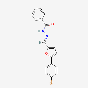 molecular formula C18H13BrN2O2 B11701304 Benzoic acid [5-(4-bromo-phenyl)-furan-2-ylmethylene]-hydrazide 