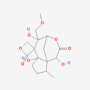 molecular formula C16H22O8 B117019 Veranisatin A CAS No. 153445-92-2