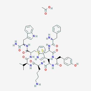 molecular formula C59H74N12O11S2 B117028 Vapreotide Acetate CAS No. 116430-60-5