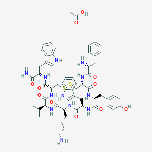 molecular formula C₅₉H₇₄N₁₂O₁₁S₂ B117028 Octastatin CAS No. 116430-60-5