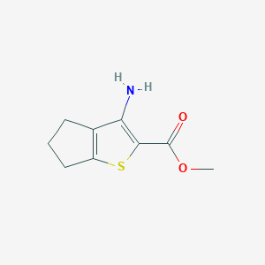 molecular formula C9H11NO2S B1170322 methyl 3-amino-5,6-dihydro-4H-cyclopenta[b]thiophene-2-carboxylate CAS No. 160133-73-3