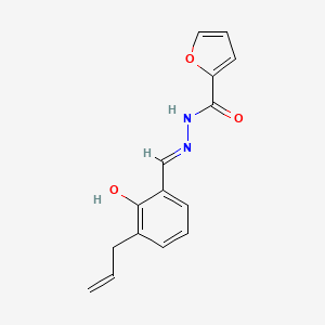 molecular formula C15H14N2O3 B11704650 N'-{(E)-[2-hydroxy-3-(prop-2-en-1-yl)phenyl]methylidene}furan-2-carbohydrazide 