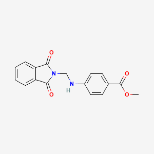 molecular formula C17H14N2O4 B11704819 methyl 4-{[(1,3-dioxo-1,3-dihydro-2H-isoindol-2-yl)methyl]amino}benzoate 
