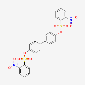 molecular formula C24H16N2O10S2 B11704835 Biphenyl-4,4'-diyl bis(2-nitrobenzenesulfonate) 