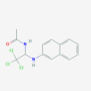 molecular formula C14H13Cl3N2O B11705083 N-[2,2,2-trichloro-1-(naphthalen-2-ylamino)ethyl]acetamide 