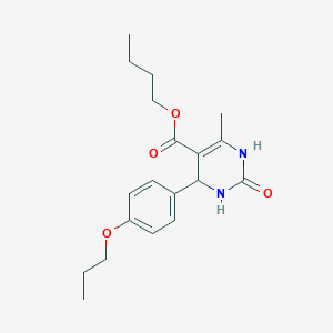 molecular formula C19H26N2O4 B11705340 Butyl 6-methyl-2-oxo-4-(4-propoxyphenyl)-1,2,3,4-tetrahydropyrimidine-5-carboxylate 