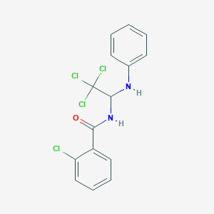 molecular formula C15H12Cl4N2O B11705462 N-(1-anilino-2,2,2-trichloroethyl)-2-chlorobenzamide 