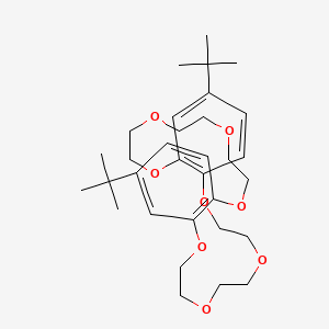 molecular formula C32H48O8 B11705497 Dibenz[b,n][1,4,7,10,13,16,19,22]octaoxacyclotetracosin,2,16(or2,17)-bis(1,1-dimethylethyl)-6,7,9,10,12,13,20,21,23,24,26,27-dodecahydro- 