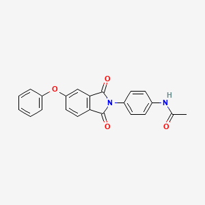 molecular formula C22H16N2O4 B11705649 N-[4-(1,3-dioxo-5-phenoxy-1,3-dihydro-2H-isoindol-2-yl)phenyl]acetamide 