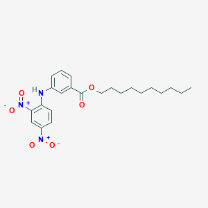 molecular formula C23H29N3O6 B11705758 Decyl 3-[(2,4-dinitrophenyl)amino]benzoate 