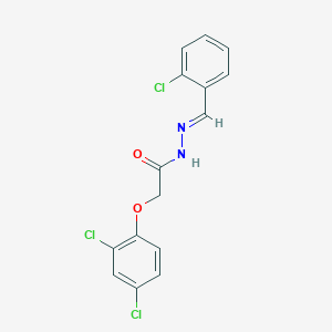molecular formula C15H11Cl3N2O2 B11705785 N'-[(E)-(2-chlorophenyl)methylidene]-2-(2,4-dichlorophenoxy)acetohydrazide 