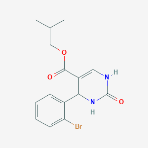 molecular formula C16H19BrN2O3 B11705804 2-Methylpropyl 4-(2-bromophenyl)-6-methyl-2-oxo-1,2,3,4-tetrahydropyrimidine-5-carboxylate 