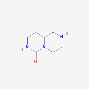 molecular formula C7H13N3O B117060 Hexahydro-1H-pyrazino[1,2-c]pyrimidin-6(2H)-one CAS No. 151733-62-9