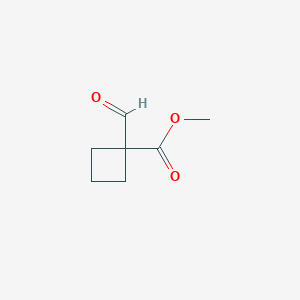 molecular formula C7H10O3 B117062 甲基1-甲酰环丁烷羧酸酯 CAS No. 155380-49-7