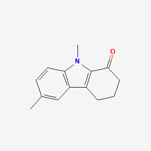 molecular formula C14H15NO B11706209 6,9-Dimethyl-2,3,4,9-tetrahydro-carbazol-1-one 