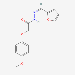molecular formula C14H14N2O4 B11706374 N'-[(Z)-(Furan-2-YL)methylidene]-2-(4-methoxyphenoxy)acetohydrazide 