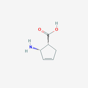 molecular formula C6H9NO2 B117064 (1R,2S)-2-aminocyclopent-3-ene-1-carboxylic acid CAS No. 154568-20-4