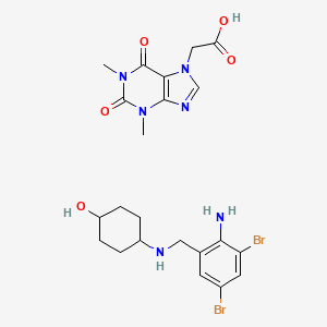 molecular formula C22H28Br2N6O5 B1170645 Ambroxol (acefylline) CAS No. 179118-73-1