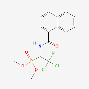 molecular formula C15H15Cl3NO4P B11706507 Dimethyl 2,2,2-trichloro-1-(1-naphthoylamino)ethylphosphonate 