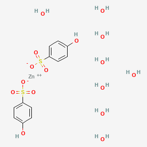 molecular formula C12H26O16S2Zn B1170651 zinc;4-hydroxybenzenesulfonate;octahydrate CAS No. 1300-55-6