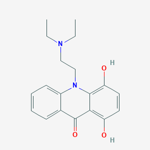 molecular formula C19H22N2O3 B117067 10-(2-(Diethylamino)ethyl)-1,4-dihydroxy-9(10H)-acridinone CAS No. 141992-44-1