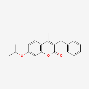 molecular formula C20H20O3 B11706740 3-benzyl-4-methyl-7-(propan-2-yloxy)-2H-chromen-2-one 