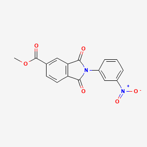 molecular formula C16H10N2O6 B11706909 methyl 2-(3-nitrophenyl)-1,3-dioxo-2,3-dihydro-1H-isoindole-5-carboxylate 