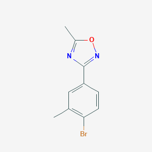 molecular formula C10H9BrN2O B117070 3-(4-Bromo-3-methylphenyl)-5-methyl-1,2,4-oxadiazole CAS No. 148672-39-3