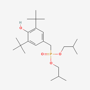molecular formula C23H41O4P B11707208 Bis(2-methylpropyl) (3,5-DI-tert-butyl-4-hydroxyphenyl)methylphosphonate 