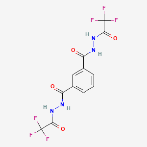 molecular formula C12H8F6N4O4 B11707408 N'~1~,N'~3~-bis(trifluoroacetyl)benzene-1,3-dicarbohydrazide 