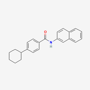 molecular formula C23H23NO B11707688 4-cyclohexyl-N-(naphthalen-2-yl)benzamide 