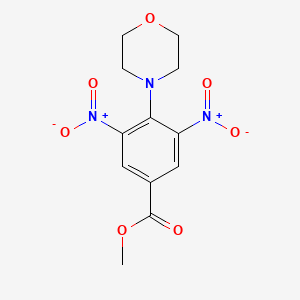 molecular formula C12H13N3O7 B11707797 Methyl 4-(morpholin-4-yl)-3,5-dinitrobenzoate 