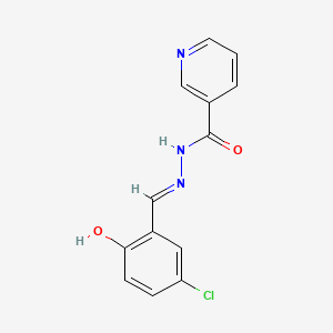 molecular formula C13H10ClN3O2 B11708018 N'-[(E)-(5-chloro-2-hydroxyphenyl)methylidene]pyridine-3-carbohydrazide 