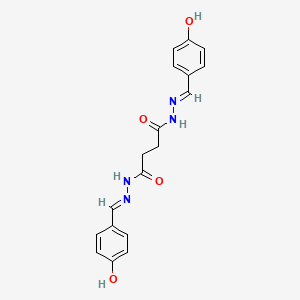 molecular formula C18H18N4O4 B11708273 N'1,N'4-bis(4-hydroxybenzylidene)succinohydrazide 