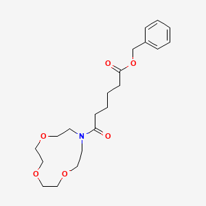molecular formula C21H31NO6 B11708545 Benzyl 6-oxo-6-(1,4,7-trioxa-10-azacyclododec-10-yl)hexanoate CAS No. 312943-15-0