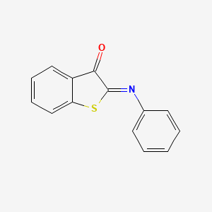 molecular formula C14H9NOS B11708555 Benzo[b]thiophen-3(2H)-one, 2-(phenylimino)- CAS No. 88690-93-1