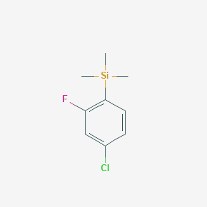 molecular formula C9H12ClFSi B117086 Trimethyl(4-chloro-2-fluorophenyl)silane CAS No. 153357-87-0