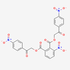 molecular formula C24H15N3O12 B11708674 Bis[2-(4-nitrophenyl)-2-oxoethyl] 3-nitrobenzene-1,2-dicarboxylate 