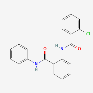 molecular formula C20H15ClN2O2 B11708797 2-chloro-N-[2-(phenylcarbamoyl)phenyl]benzamide 