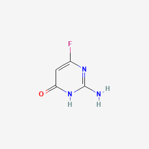 molecular formula C4H4FN3O B11708874 2-Amino-4-hydroxy-6-fluoropyrimidine CAS No. 2253-05-6