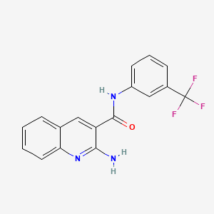 2-amino-N-[3-(trifluoromethyl)phenyl]quinoline-3-carboxamide