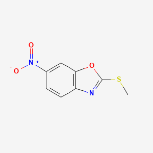 molecular formula C8H6N2O3S B11709129 2-(Methylthio)-6-nitrobenzo[d]oxazole 