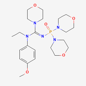 molecular formula C22H36N5O5P B11709156 N'-(dimorpholin-4-ylphosphoryl)-N-ethyl-N-(4-methoxyphenyl)morpholine-4-carboximidamide 