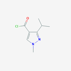 molecular formula C8H11ClN2O B11709164 1-methyl-3-(propan-2-yl)-1H-pyrazole-4-carbonyl chloride 